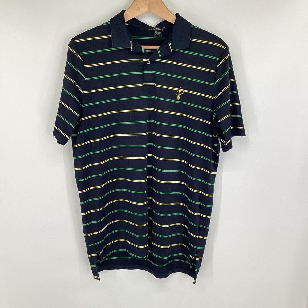 Men's RLX Ralph Lauren Short Sleeved Performance Golf Polo Shirt‎ medium  Navy